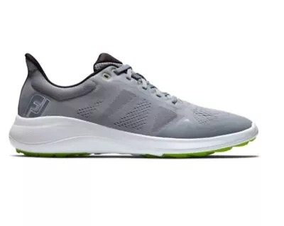 FootJoy FJ Mens Spikeless Golf Shoes Grey/White #56142 Medium Width • $49.95