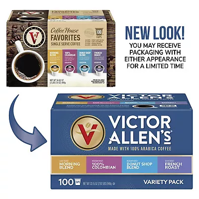 Victor Allen's Coffee Favorites Variety Single Serve K-Cup Coffee Pods100 Count • $36.96