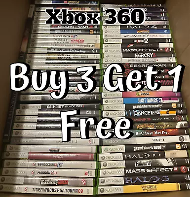 $9.95 • Buy Buy 3 Get 1 FREE📦- Microsoft Xbox 360 Games - Tested & Resurfaced Lot