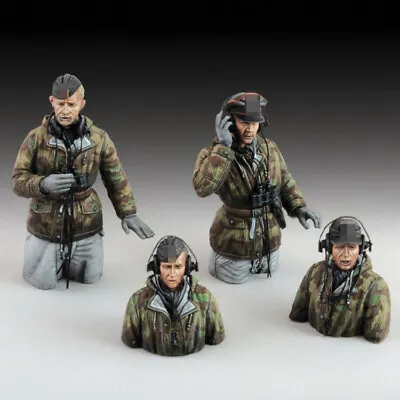 1/35 Resin Figure Model Kit Tank Soldier Crew 4 Unassembled (no Headphone Bands) • $19.40