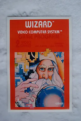 Wizard Video Game Promotional Poster Atari 2600 1980s  • $4.50
