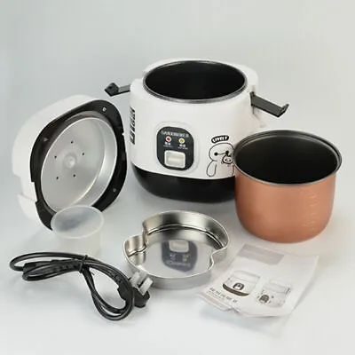 $31.48 • Buy For 1-2 Person Portable Mini Electric Rice Cooker 1.2L Small Rice Cook 3 Cups AU