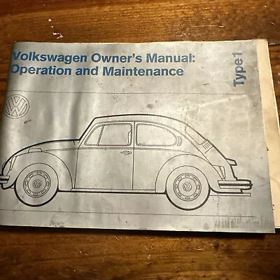 ORIGINAL 1972 Type 1 Volkswagen Beetle Owner's Manual W/diagnosis Booklet VW Bug • $43.49