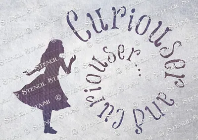 Alice Curious STENCIL 4 Sizes AC Wonderland Furniture Crafts SUPERIOR 250 MYLAR • £5