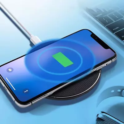$7.49 • Buy AU Wireless Charger FAST Charging Pad For IPhone 14 13 12 11 Pro Samsung S22 S21