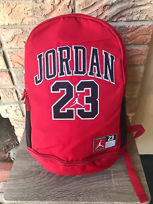 Jordan Jersey Backpack Padded Laptop Sleeve Shoe Garage Bottom GYM RED    NEW • $69.99