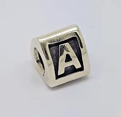 Pandora 790323A Letter A Alphabet Initial Bead Charm 925 Solid Sterling Silver • $35