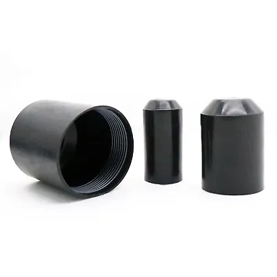 Heatshrink End Cap 8 - 80mm 2:1 Tubing Sealing Heat Shrink Glue-Lined Tube Black • £1.98