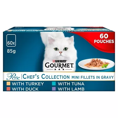 £32.59 • Buy Gourmet Perle Chef's Collection In Gravy Wet Cat Food Pouches - 60 X 85g