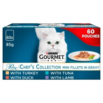 £32.59 • Buy Gourmet Perle Chef's Collection In Gravy Wet Cat Food Pouches - 60 X 85g