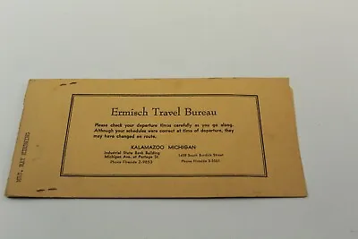 Vintage 1959 New York Central Train Ticket Book & Itinerary From MI To Ca • $123.13