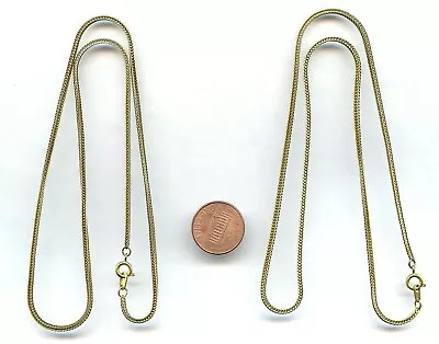 VINTAGE SOLID BRASS 1.5mm. FOXTAIL CHAIN 18  NECKLACE X217 • $0.99