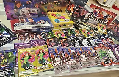 Huge Marvel Comic Card Collection W/ 1 Sealed Booster Pack Autos Inserts More! • $19.95