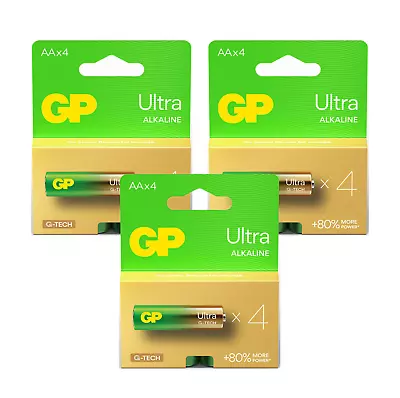 4 GP Ultra Alcaline AAA Batteries G-Tech LR03 1.5V Sans Mercure 4BL Paquet Exp • $12