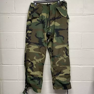 Military Trousers Cold Weather Camo Woodland Size Goretex Medium Regular • $29.99