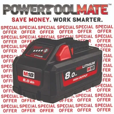 £121.99 • Buy Milwaukee 18V M18HB8 High Output Battery