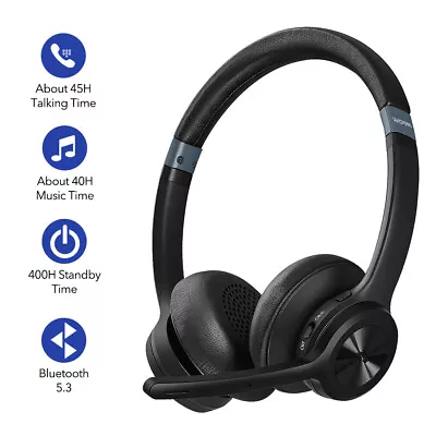 Mpow Trucker Bluetooth Headset With Microphone Wireless Business Headphones Mic • $45.60