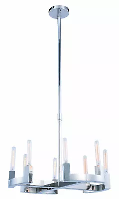 Giuseppe Lighting 1525D26PN Eight Light Chandelier Corsica Polished Nickel • $436.80