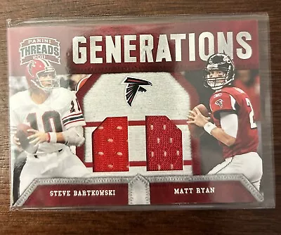 2011 Panini Threads Matt Ryan Steve Bartkowski 203/299 Game Worn Falcons! • $15