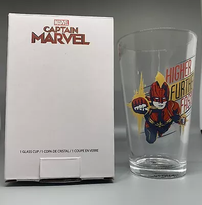 Funko Captain Marvel Glass Cup HIGHER FURTHER FASTER Collectors Corps Exclusive • $16.99