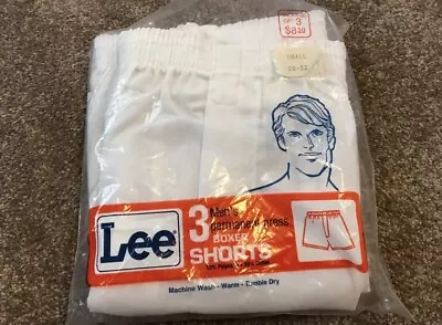 Lee Mens Vintage Boxer Shorts 2 Pairs Permanent Press Size Small 30-32 • $32