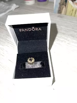 $200 • Buy Pandora 14ct Solid Gold Ribbed Clip Spacer Charm Stopper  Bead  750118   Retired