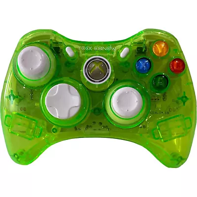 Rock Candy Green Transparent Wired Controller For Xbox 360 No Cable Gaming • $29.99