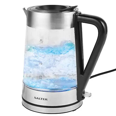 £29.99 • Buy Salter Glass Kettle Cordless With Swivel Base Colour Changing Lights 1.7L 2200W