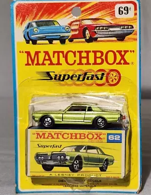 Matchbox Superfast Mercury Cougar #62 - Rare Blister Blister Pack Unopened • $116.09
