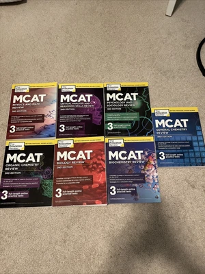 $60 • Buy Princeton Review 3rd Edition- Complete Set MCAT Study Books
