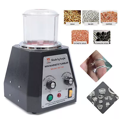 Magnetic Tumbler Jewelry Polisher Machine Finisher 100mm 4 Speed Time Control • $146.88