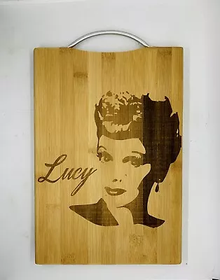 I Love Lucy Laser Engraved Bamboo High Quality Cuttingboard Valentines Gift • $25