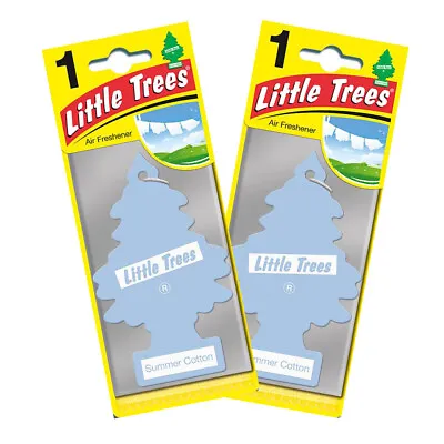 2 X Magic Tree Little Trees Car Air Freshener Freshner Scent - SUMMER COTTON • £3.49