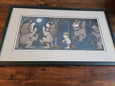 1971 Where The Wild Things Are Print Maurice Sendak Let The Wild Rumpus Start • $375