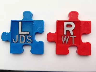 $15.99 • Buy 1 Set Of Custom PUZZLE PIECE X-Ray Marker Set Jigsaw Red & Blue New Autism Aware