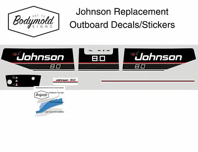 Johnson 8hp Replacement Outboard Decals/stickers • $59