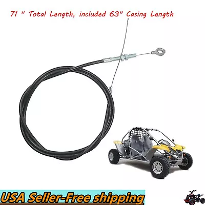 Enhanced 71inch Throttle Cable W/ 63  Casing 8252-1390 Manco ASW Go Kart Cart • $9.99