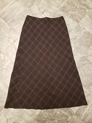 Beautiful Ann Taylor Loft Skirt Size 10 Brown Long 34 Length Side Zipper • £11.32