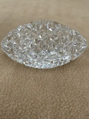 Waterford Crystal Blank Panel Football Crystal Paperweight • $69.99