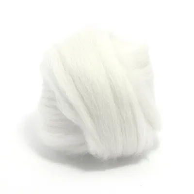 50g Dyed Merino Wool Top Lightning White Dreads Needle Spinning Felting Roving • £4.49