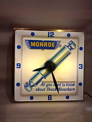 Vintage Monroe Shock A Absorber Light Up Clock • $189