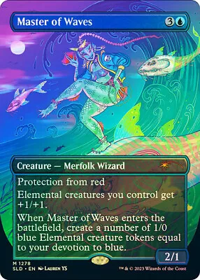 Magic The Gathering MTG MASTER OF WAVES FOIL Secret Lair NM Near Mint • $2.21