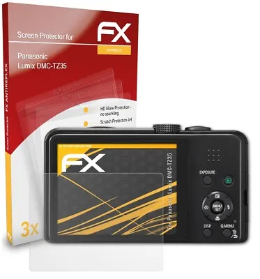 AtFoliX 3x Screen Protection Film For Panasonic Lumix DMC-TZ35 Matt&shockproof • £11.39