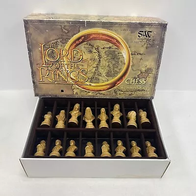 SAC Lord Of The Rings Fellowshop Of The Ring Chess Set Hand Painted In Box RARE • £119.99