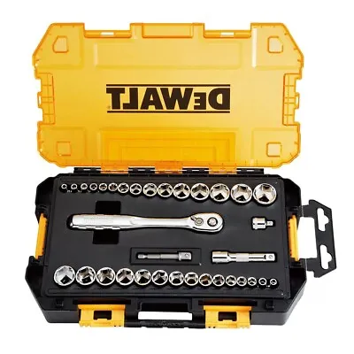 £41.95 • Buy DEWALT® 34 Pieces Mechanics Tool Kit Spanner Socket Organised Ratchet Tool Set