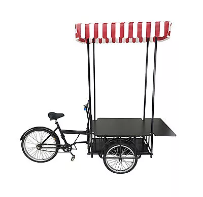 Returned Black Tricycle Vending Cart Ice Cream Flowers Farmers' Market Booth • $1156.14