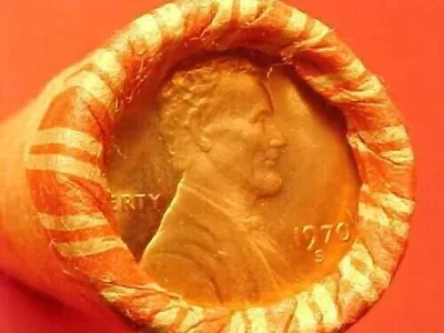 1970-s Obw Original Bank Wrapped Roll Bu Uncirculated Lincoln Cent Pennies • $22.78