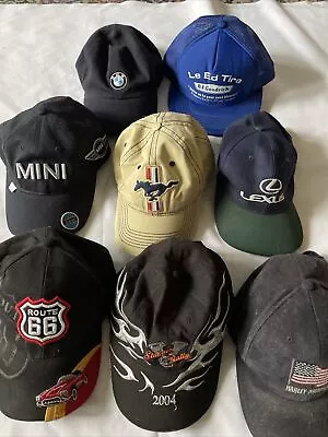 Vintage Snapback Hat Lot Of 8 Ford Harley Davidson Sturgis BMW Lexus Goodrich • $50