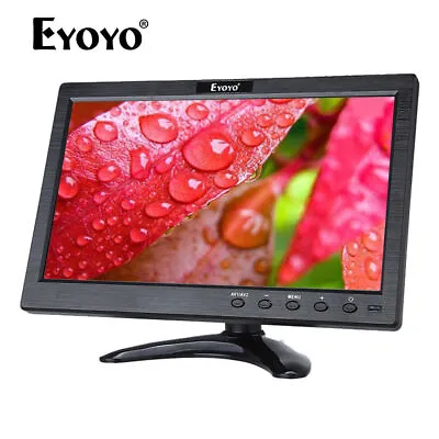 Eyoyo 10 Inch Monitor 1024x600 Display HD TFT LED Screen For CCTV DVD PC DVR • £79.19