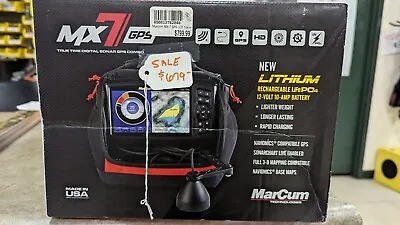 Marcum Mx-7gps Lithium Equipped Gps/sonar System- New! $799 Msrp Free Shipping • $599.99